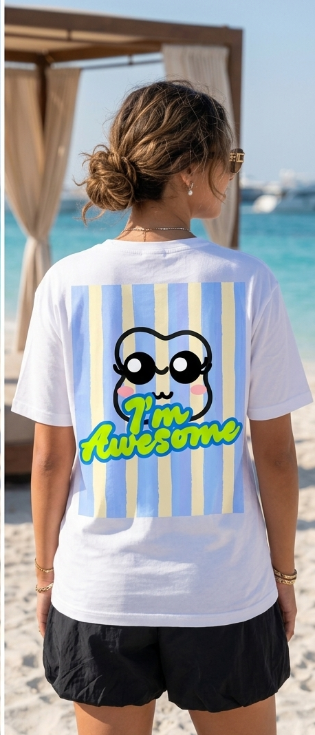 I'm Awesome 100% cotton Boxy Fit Tee