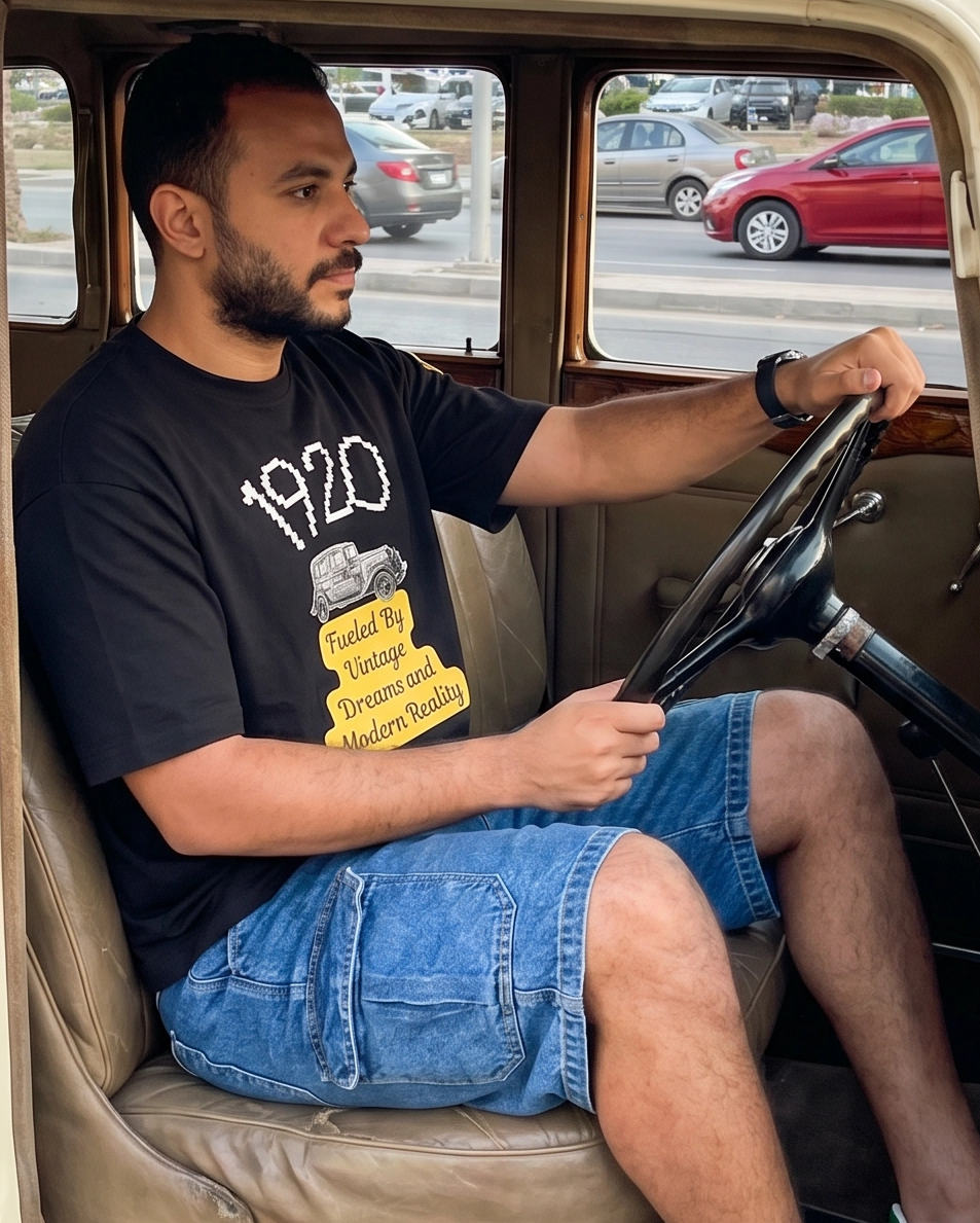 Fueled by Vintage Dreams and Modern Reality 100% Cotton Tee