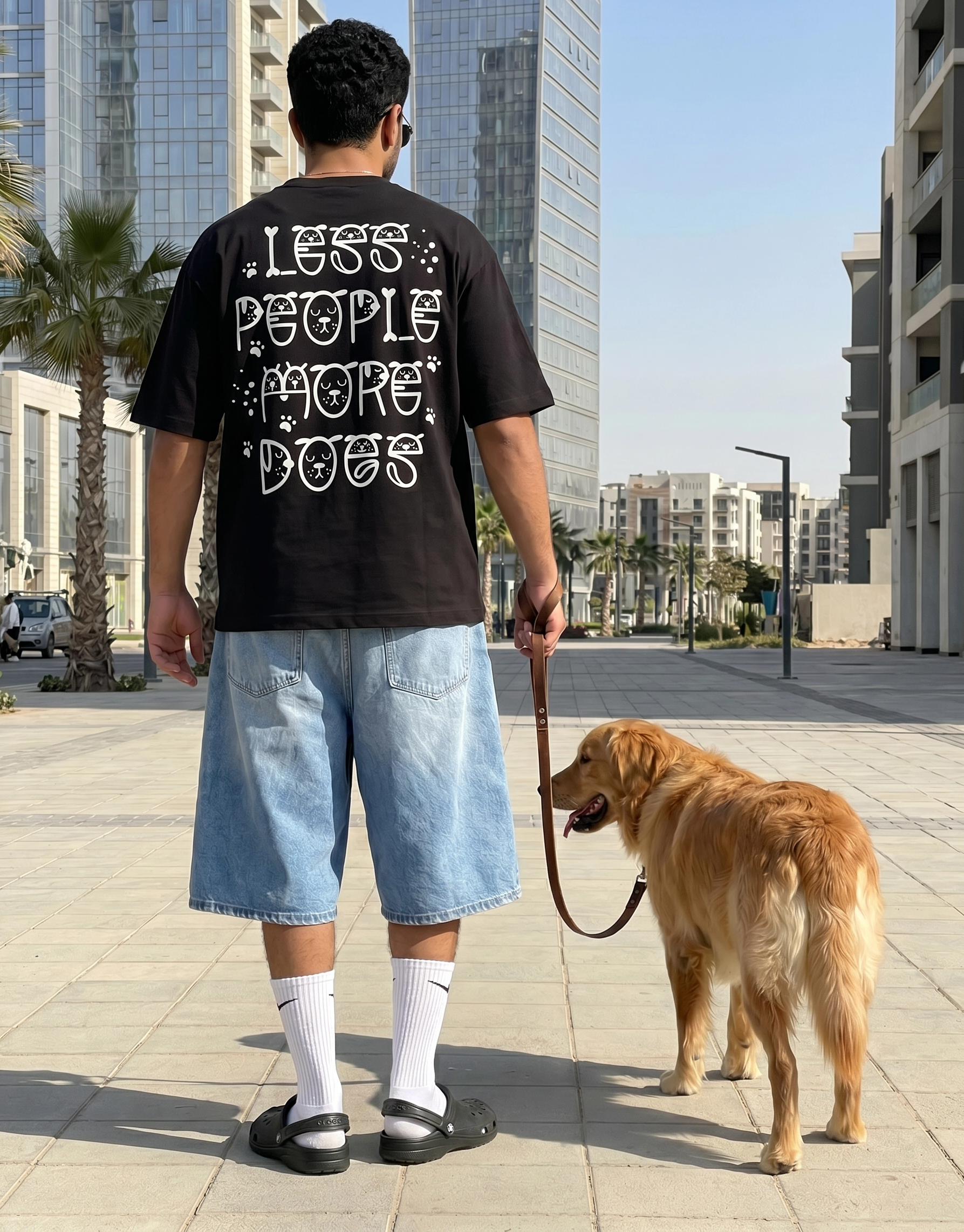 Less People, More Dogs 100% Cotton Tee