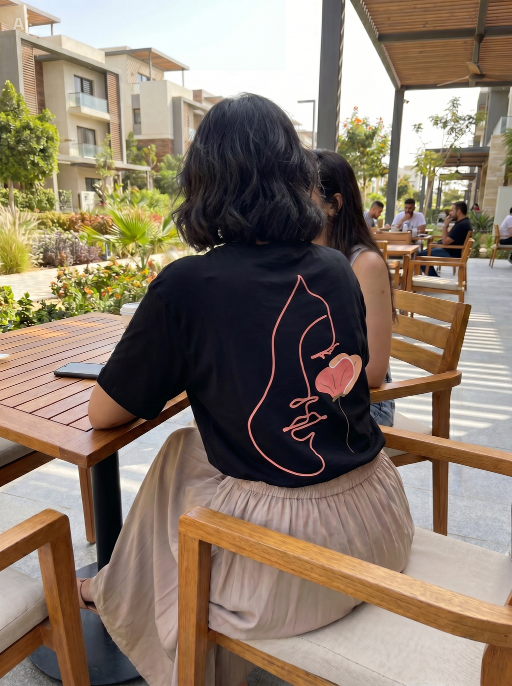 Minimalist 100% Cotton Black Tee