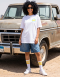 Error 404 White Boxy Fit 100% Cotton Tee
