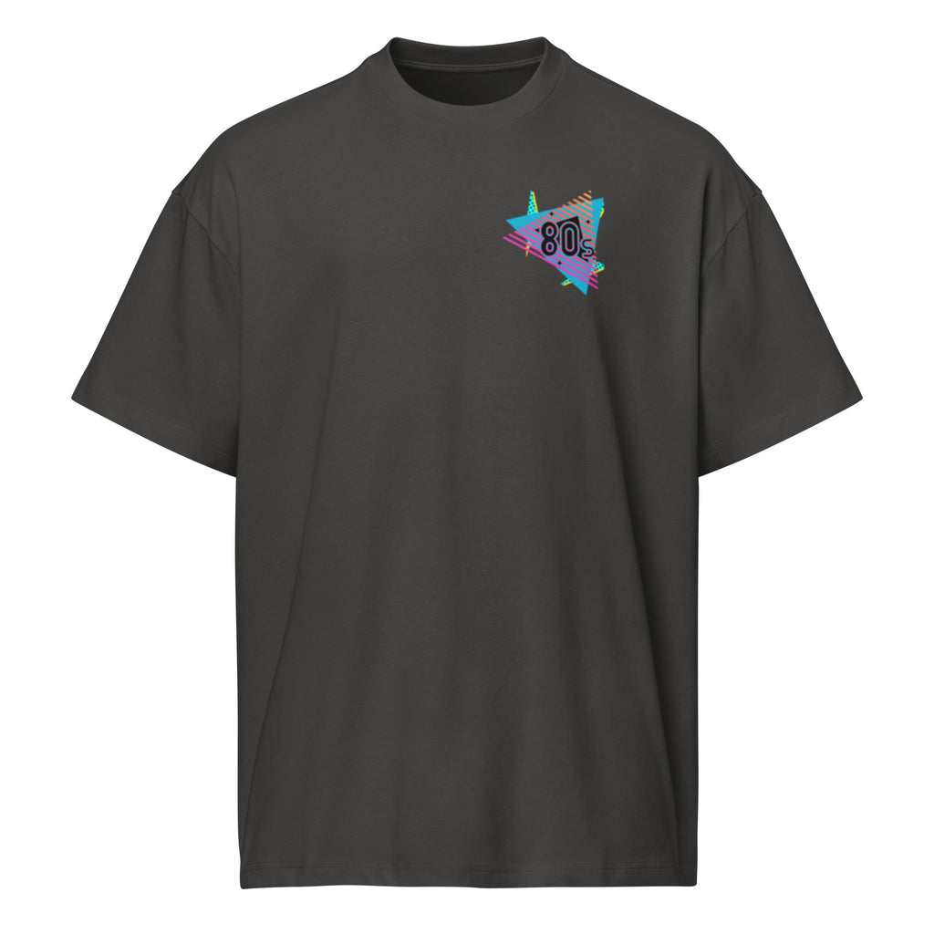 "Racing Team Est. 1980" Vintage Box Tee – Retro Yellow Motorsport Graphic –Mid-weight Black Streetwear T-Shirt