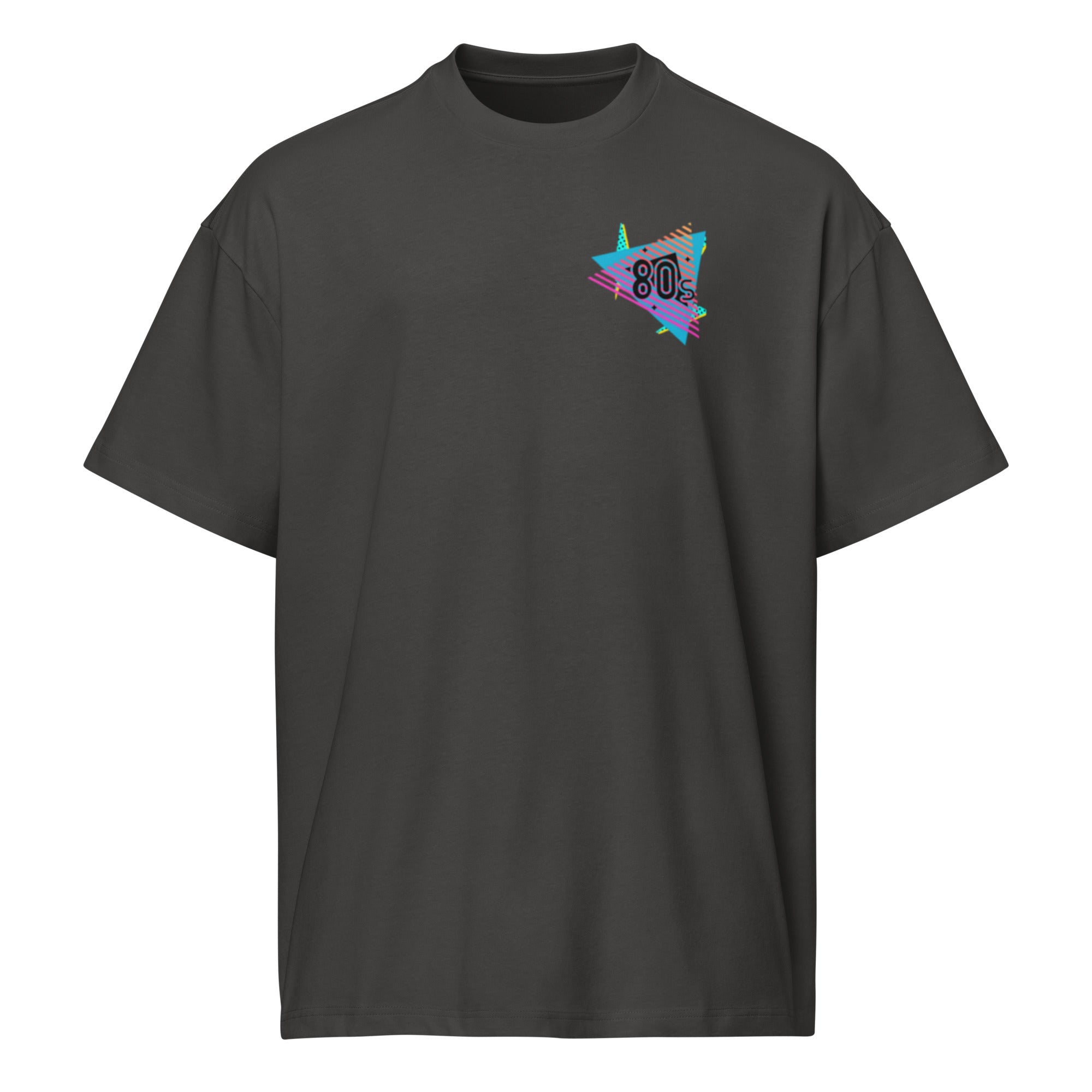 "Racing Team Est. 1980" Vintage Box Tee – Retro Yellow Motorsport Graphic –Mid-weight Black Streetwear T-Shirt
