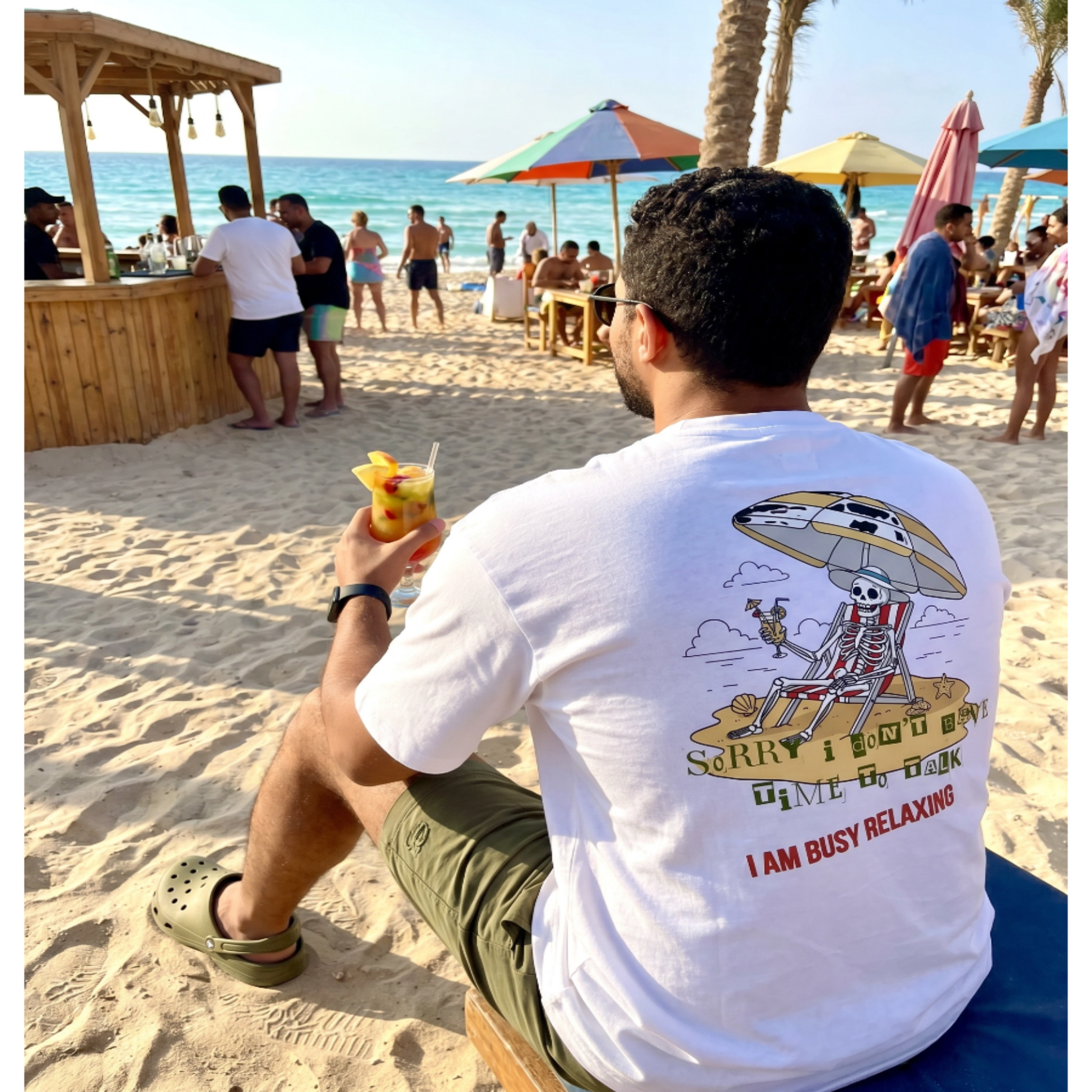 Sorry Don't Have Time To Talk, I'm Busy Relaxing 100% Cotton Tee