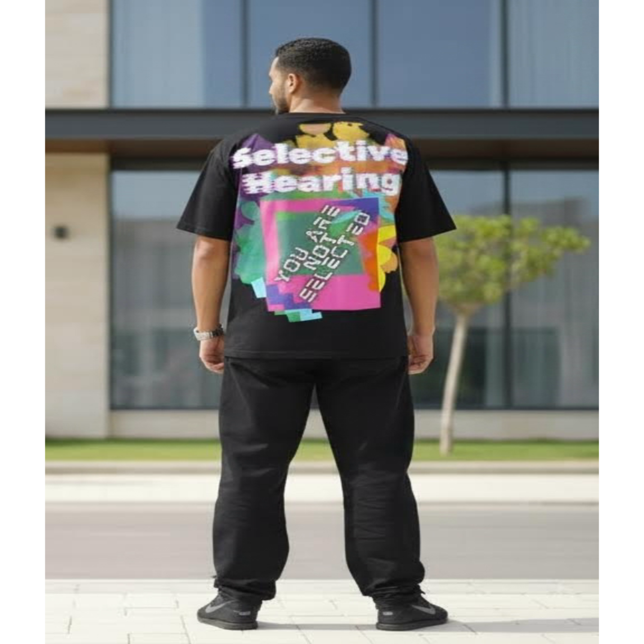 Selective Hearing 100% Cotton Black Tee