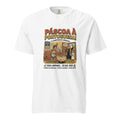 "Páscoa à Portuguesa" T-Shirt – Funny Compasso Pascal Graphic Tee – Retro Portuguese Easter Mid-weight Shirt – White