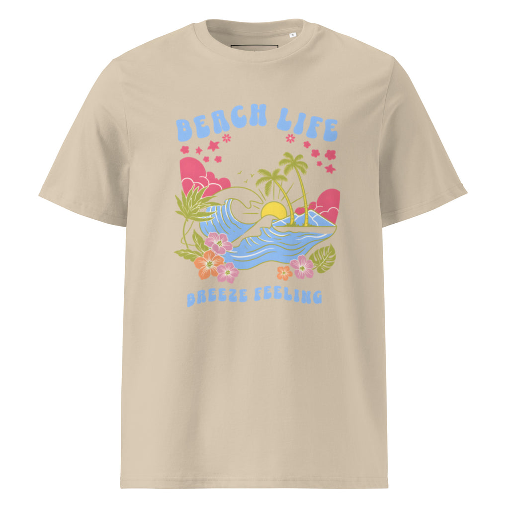 "Beach Life" Cotton Graphic Tee – Retro Y2K Tropical Breeze Feeling T-Shirt – Summer 2026 Streetwear – Unisex