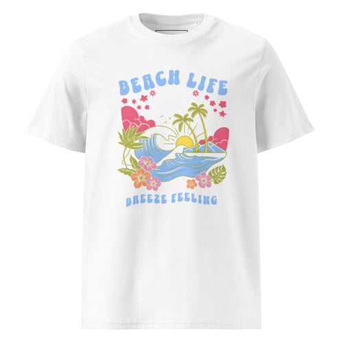 "Beach Life" Cotton Graphic Tee – Retro Y2K Tropical Breeze Feeling T-Shirt – Summer 2026 Streetwear – Unisex