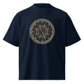 "The Celestial Navigator" High-Neck Tee – Minimalist Nautical Compass & Sustainable Oversized Streetwear